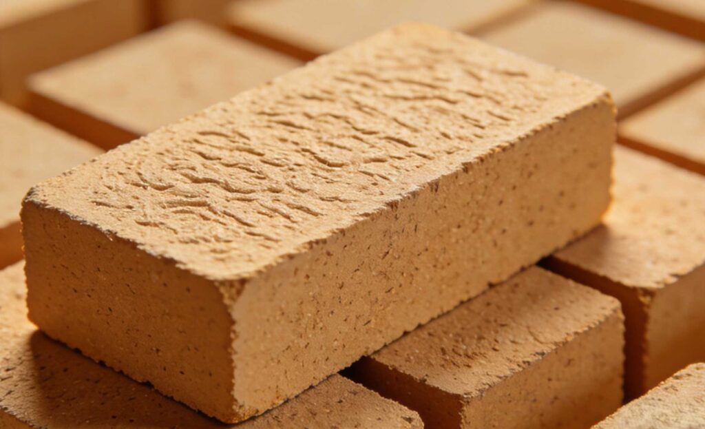 Sodium silicate as binder in refractory brick manufacturing process from raw material mixing pressing drying to finished fire bricks