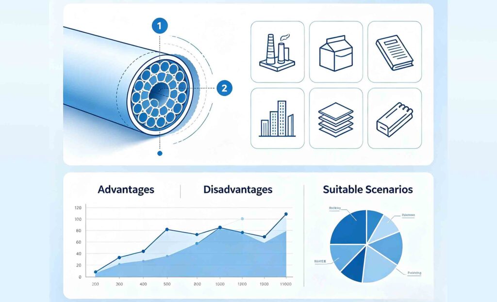 Sodium silicate applied to paper tubes adhesive winding machine bonding layers of paper to form rigid industrial paper cores