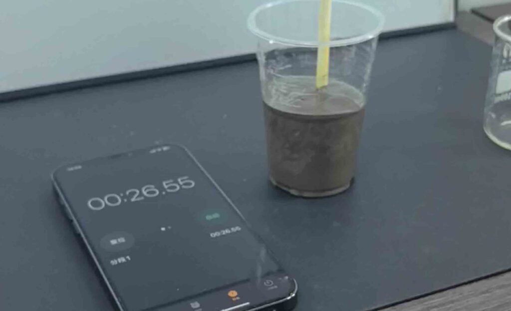 Experiment Three: Mixing Ratio 1:1:0.5 (Cement: Water: Sodium Silicate)