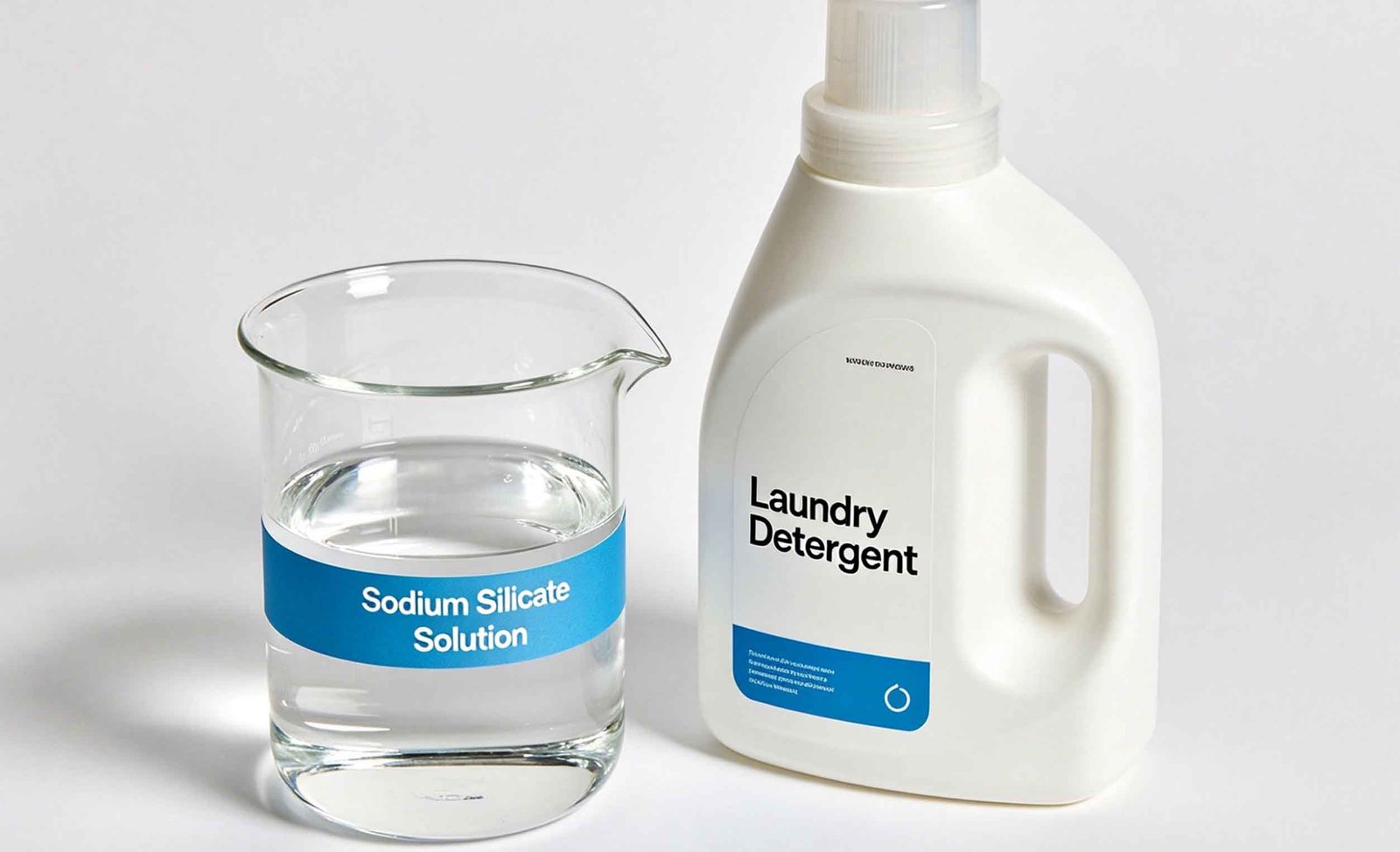 Sodium silicate in laundry detergent showing pH buffering anti-redeposition and water softening functions in washing process