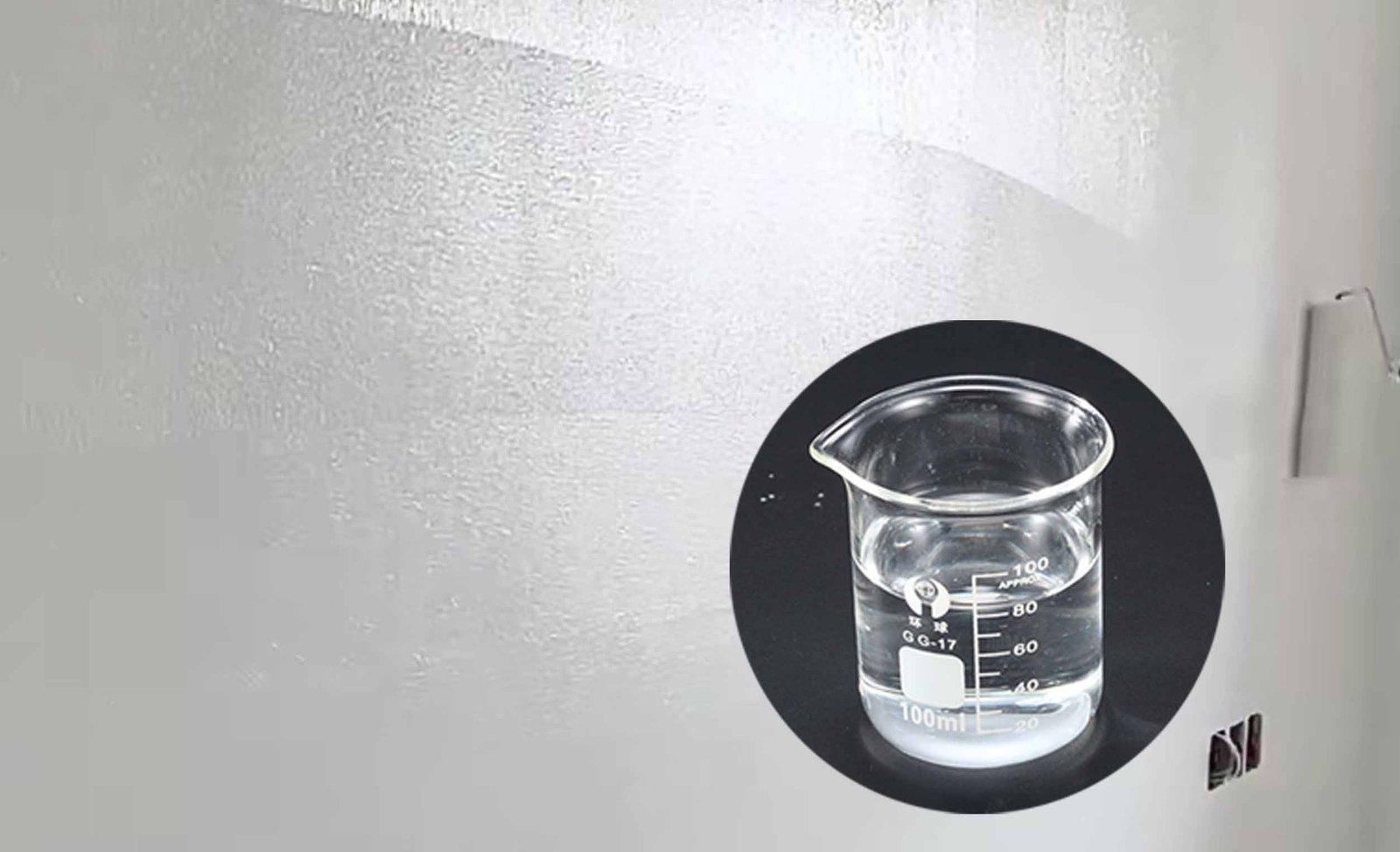 Film forming material potassium silicate showing liquid application transition through CO2 curing to solid inorganic protective layer on substrate