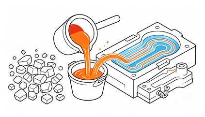 Sodium silicate for foundry applications with CO2 gas curing sand molds and metal casting production