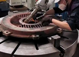 Sodium silicate mold repair materials applied to cracked investment casting shell and cast iron defects