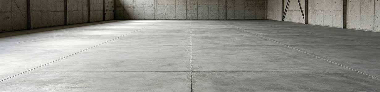 Lithium silicate concrete dusting solution showing treated and untreated floor comparison with dust-free polished surface